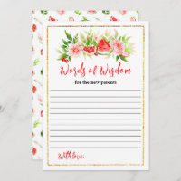 Watermelon Pomegranate Baby Shower Words Of Wisdom