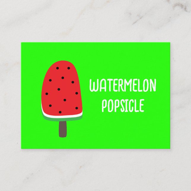 Watermelon Popsicle Business Card (Front)