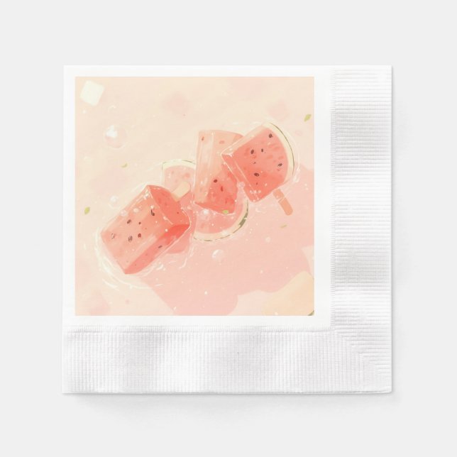 Watermelon Popsicle  Napkin (Front)