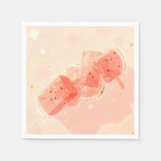 Watermelon Popsicle Napkin