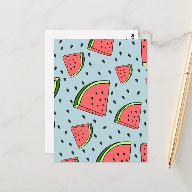 Watermelon Postcard (Front/Back In Situ)
