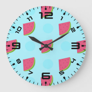 Watermelon Print Large Clock