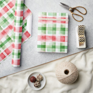 Watermelon Red Green White Stripes Birthday Wrapping Paper