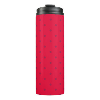 Watermelon Reds Polka Dots Pattern Thermal Tumbler