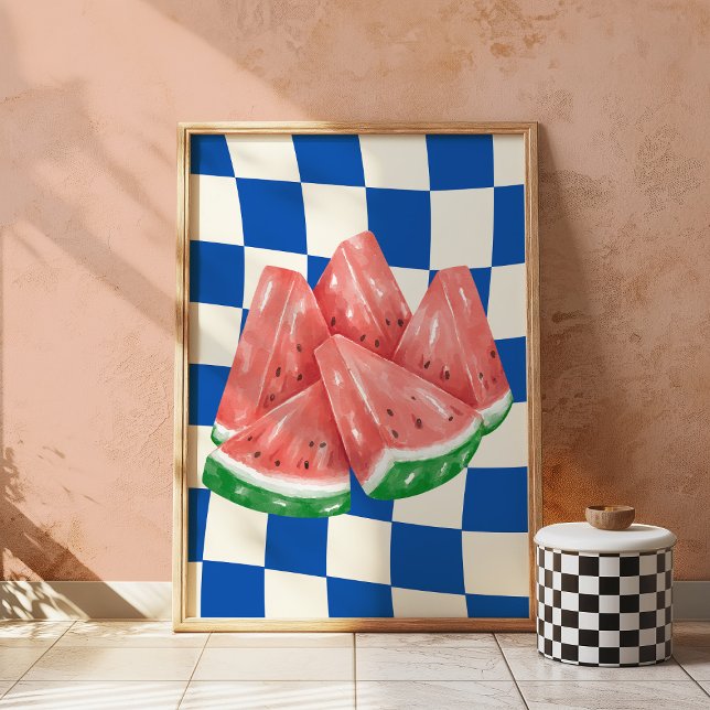 Watermelon Retro Art Kitchen Summer Fruit Wall Poster (Creator Uploaded)