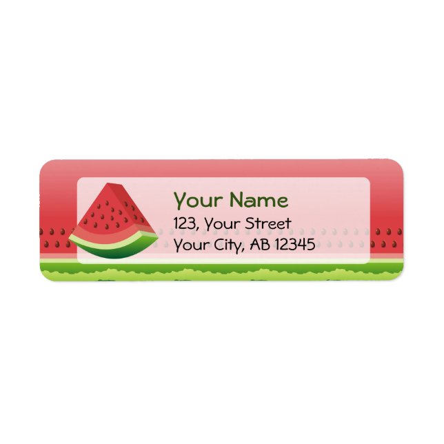 Watermelon Return Address Label (Front)