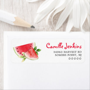 Watermelon Return Address Label