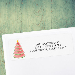 Watermelon Return Address Label