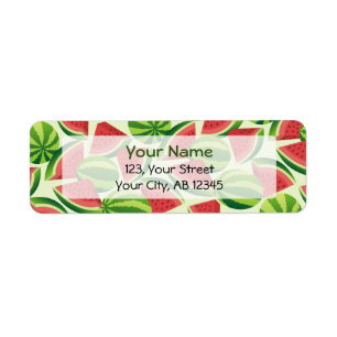 Watermelon Return Address Label