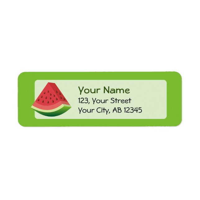 Watermelon Return Address Label (Front)