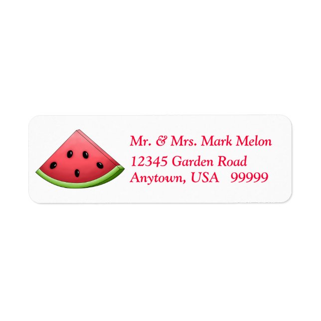 Watermelon Return Address Labels (Front)