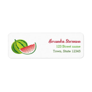 Watermelon Return Address Return Address Label