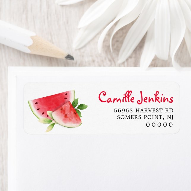 Watermelon Return Address Return Address Label (Insitu)