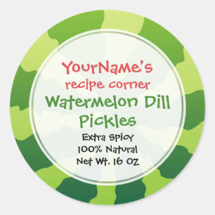 Watermelon Rind Classic Round Sticker