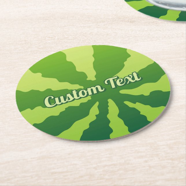 Watermelon Rind Paper Coaster (Angled)