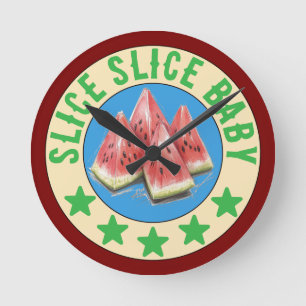watermelon round clock