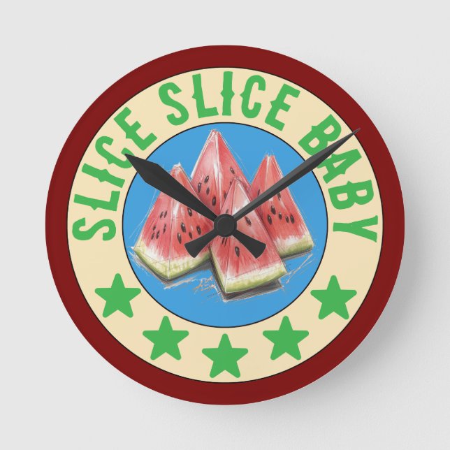 watermelon round clock (Front)