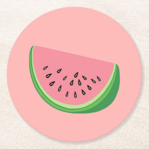 Watermelon Round Paper Coaster