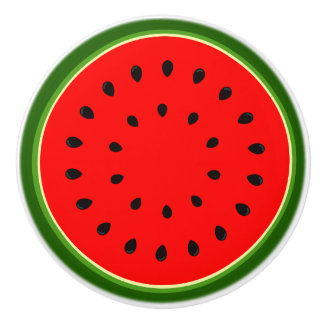 Watermelon Round Slice Ceramic Knob