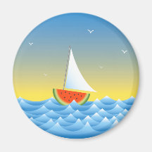 Watermelon sailboat