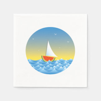 Watermelon Sailboat Napkin