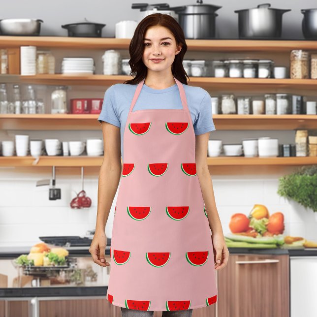 Watermelon Seamless Pattern on Apron (Watermelon seamless pattern on apron.)