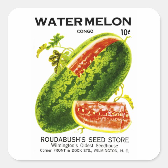 Watermelon Seed Packet Label (Front)