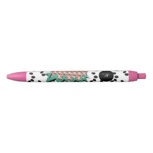 Watermelon Seeds Fruit Green Pink Black Name Ink Pen