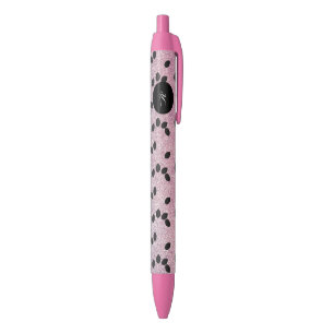 Watermelon Seeds Fruit Pink Purple Faux Glitter   Black Ink Pen