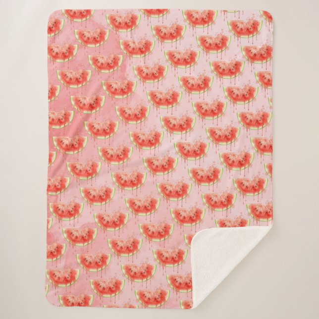 Watermelon Sherpa Blanket (Front)