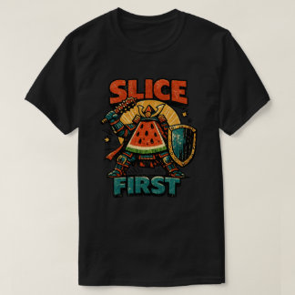 Watermelon Shogun – SLICE FIRST Retro Comic Style T-Shirt