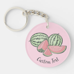 Watermelon Sketches Keychain