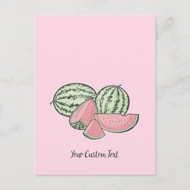 Watermelon Sketches Postcard (Front)