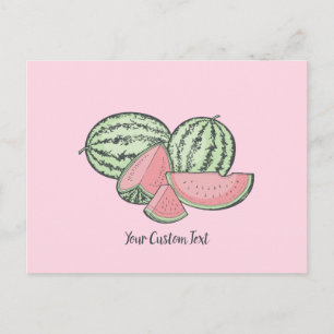 Watermelon Sketches Postcard