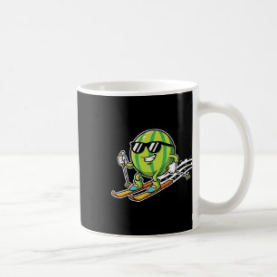 Watermelon Skier With Sungles Alpine Snow Fun Coffee Mug
