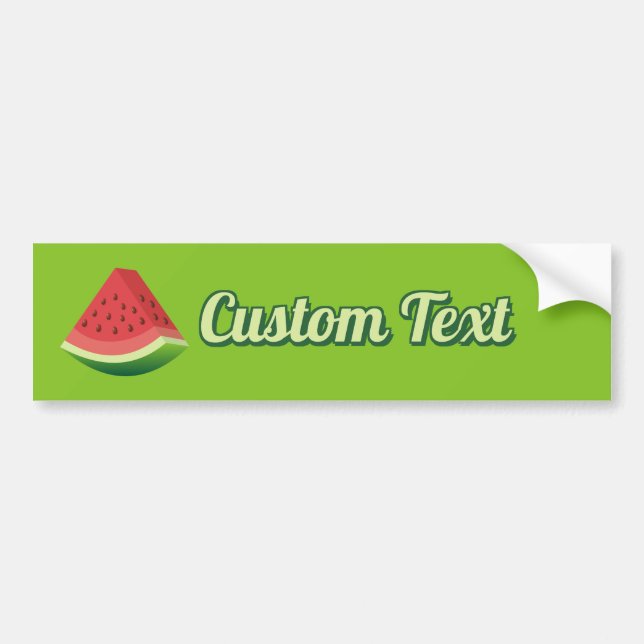 Watermelon Slice Bumper Sticker (Front)