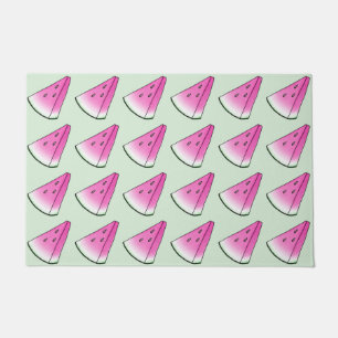 Watermelon slice doormat