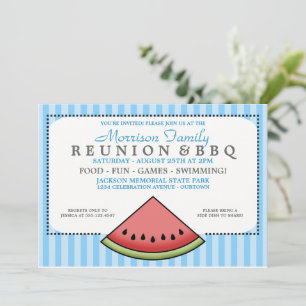 Watermelon Slice Family Reunion Invitations
