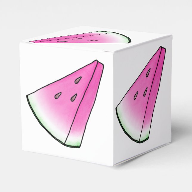 Watermelon slice favour box (Front Side)