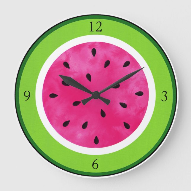 Watermelon Slice Large Clock (Front)