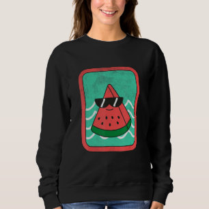 Watermelon Slice Melon Lazy Halloween Costume 1 Sweatshirt