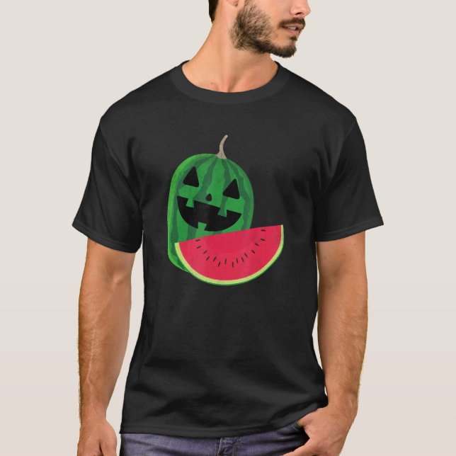 Watermelon Slice Melon Lazy Halloween Costume T-Shirt (Front)