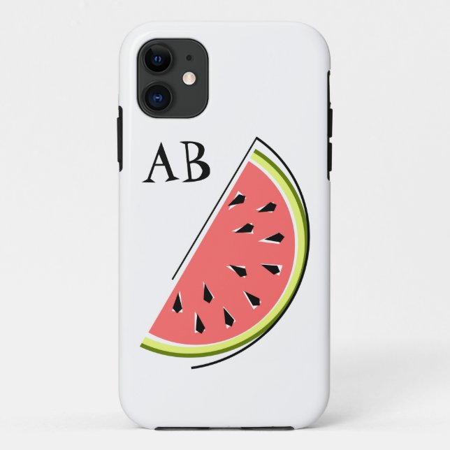 Watermelon Slice 'Monogram' iPhone case (Back)