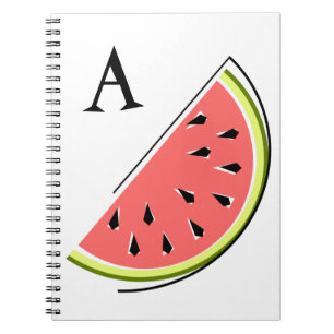 Watermelon Slice Monogram Notebook