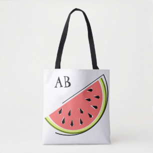 Watermelon Slice monogram tote bag