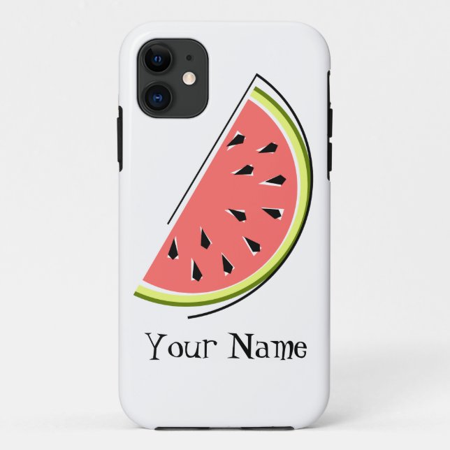 Watermelon Slice 'Name' iPhone case (Back)