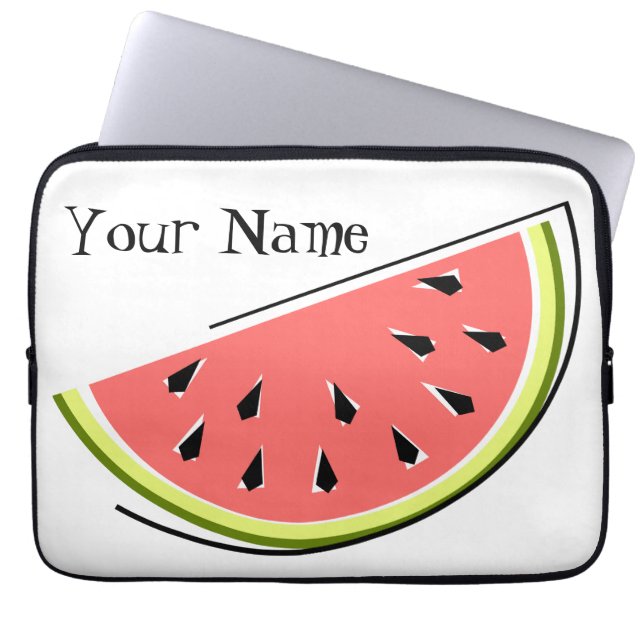 Watermelon Slice Name laptop sleeve (Front)