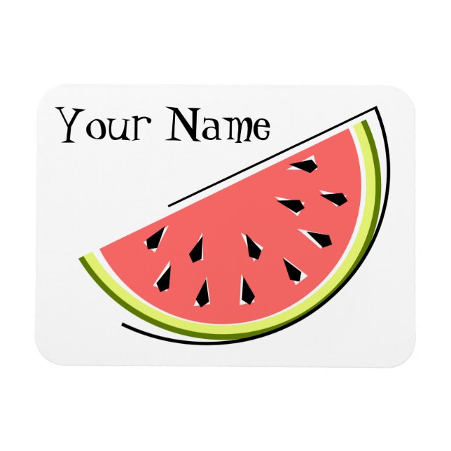 Watermelon Slice Name Magnet (Horizontal)