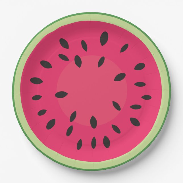 Watermelon Slice Paper Plate (Front)