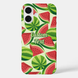 Watermelon Slice Pattern iPhone 16 Case
